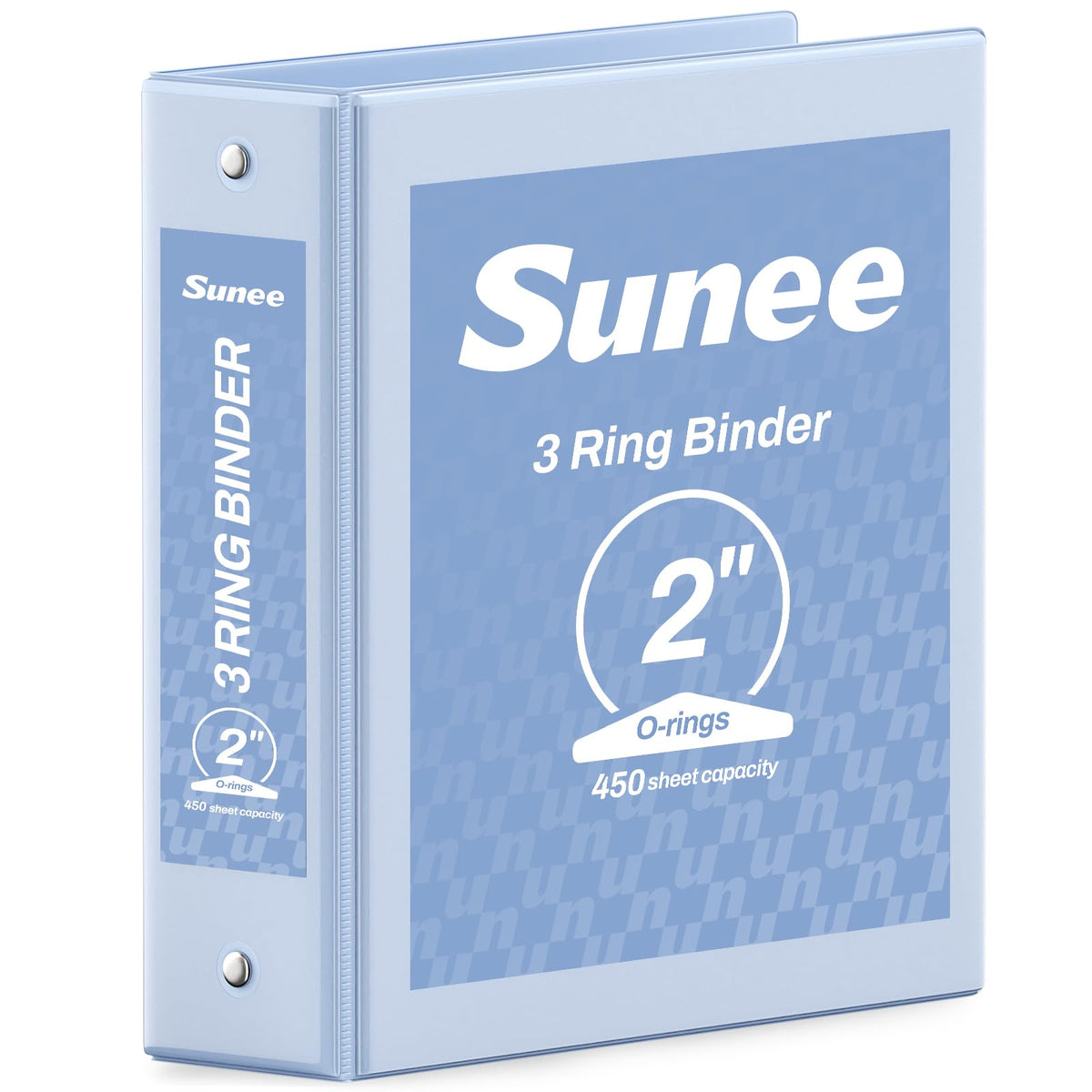 SUNEE 3 Ring Binder 1 Inch Pink 1 Pack, Holds 175 Sheets of Letter Paper, Clear View 1" Three Ring PVC-Free (Fit 8.5x11 Inches) for School or Office Supplies