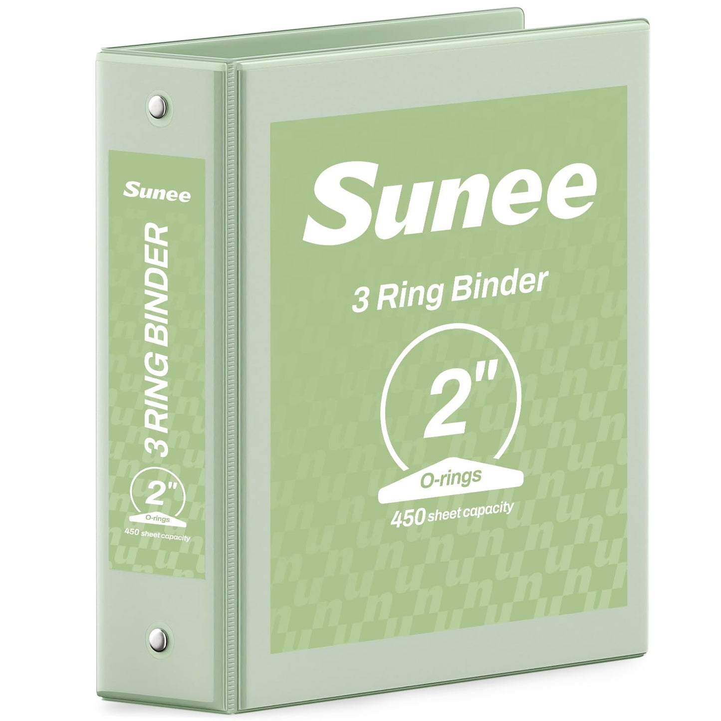 SUNEE 3 Ring Binder 1 Inch Pink 1 Pack, Holds 175 Sheets of Letter Paper, Clear View 1" Three Ring PVC-Free (Fit 8.5x11 Inches) for School or Office Supplies
