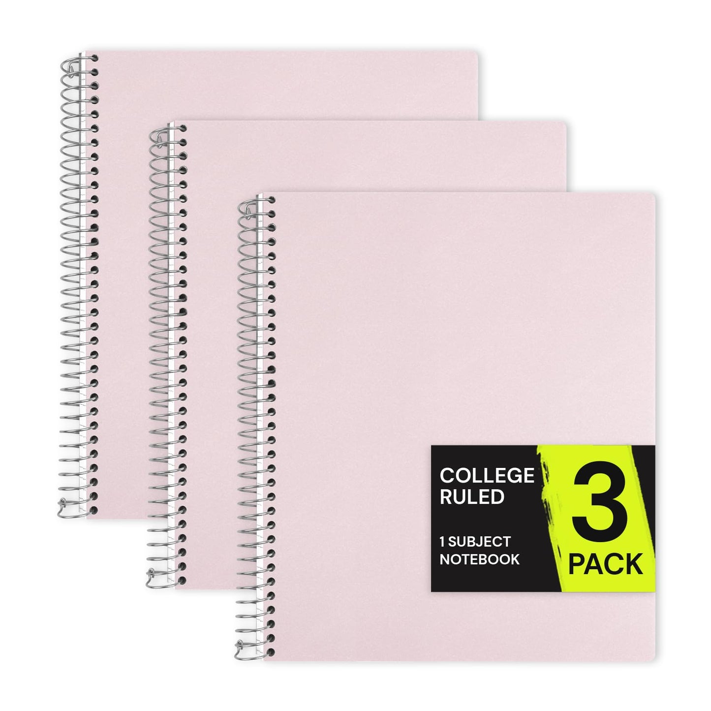 ONAVIA 1 Subject Spiral Notebook College Ruled 5 Pack, 140 Pages, Assorted | 70 Sheets, 8 x 10.5 in, 3-Hole Punched, School Notebook, Writing Notebook, Students, Study
