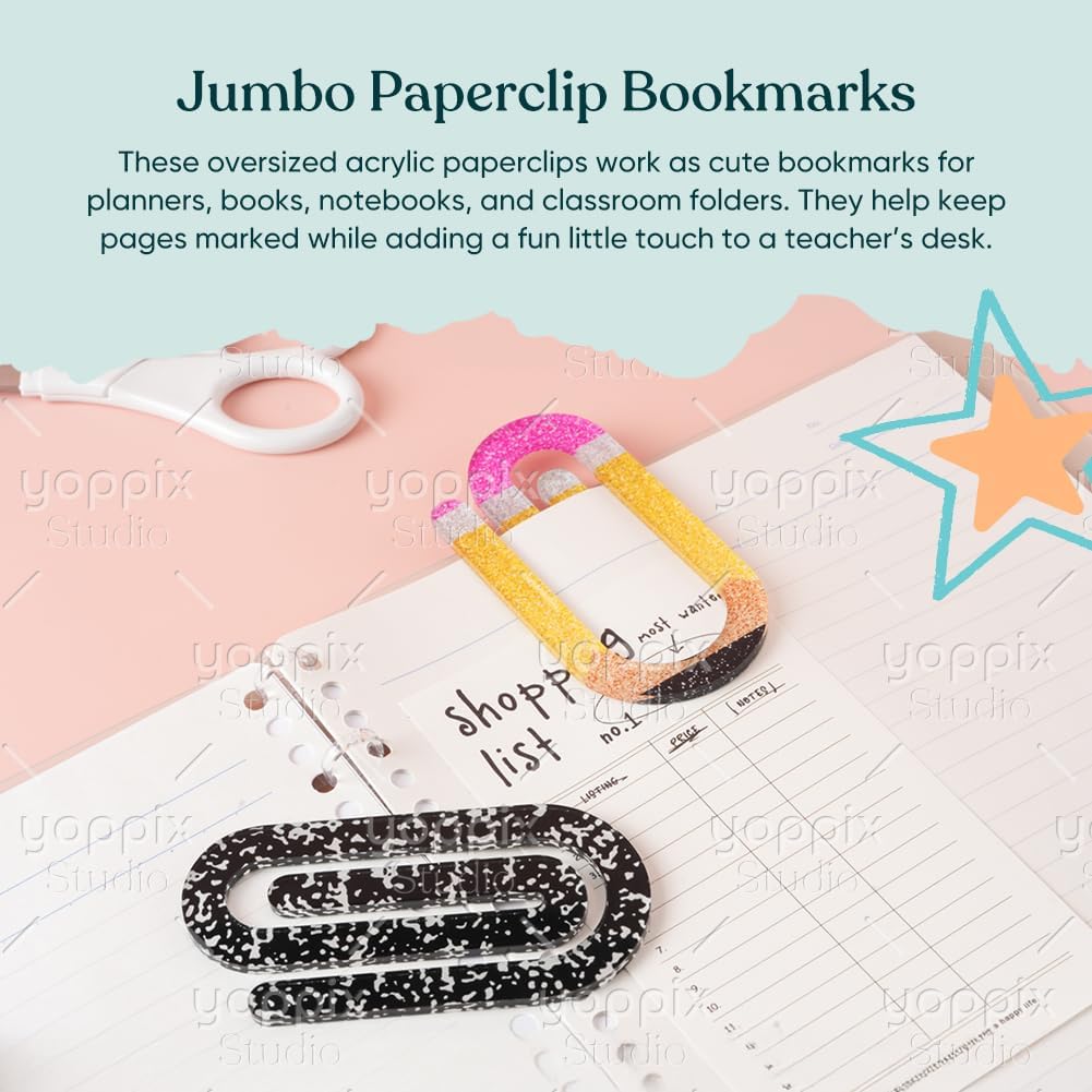 YOPPIX 36Pcs Teacher Gifts – with Pens Notes Paperclips for Back to School | Teacher Appreciation Gifts, 12Sticky Notes, 12Ballpoint Pen, 12Jumbo Paperclips, Classroom or Office, Back to School Supplies