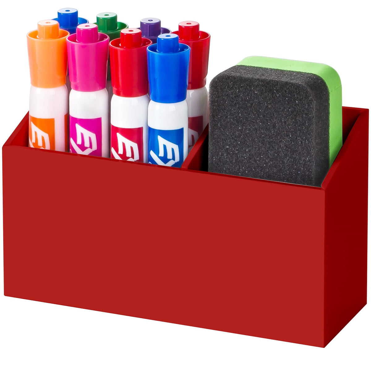 BEYGORM Magnetic Dry Erase Marker Holder for Whiteboard & Refrigerator | Non-slip Acrylic Pen Holder for Classroom, Fridge Magnet, Locker Organizer Accessories, Teacher & School Supplies(Clear)