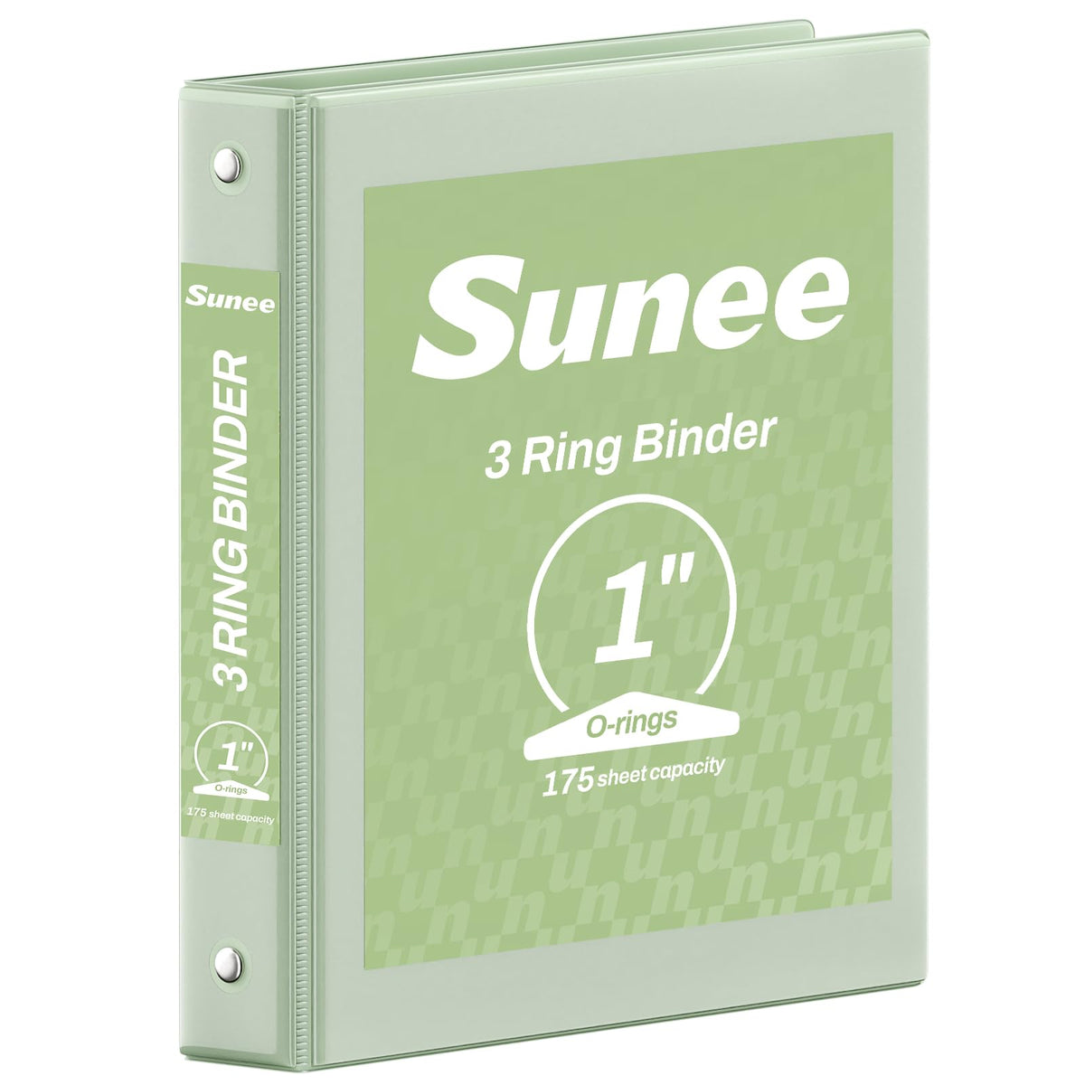 SUNEE 3 Ring Binder 1 Inch Pink 1 Pack, Holds 175 Sheets of Letter Paper, Clear View 1" Three Ring PVC-Free (Fit 8.5x11 Inches) for School or Office Supplies