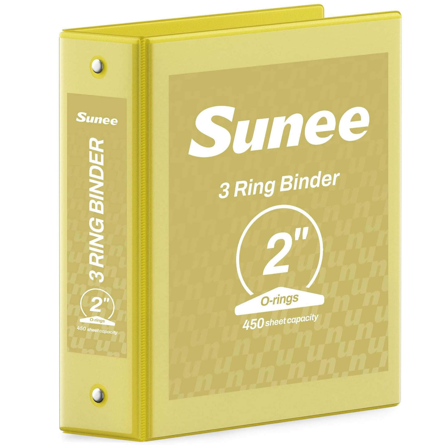 SUNEE 3 Ring Binder 1 Inch Pink 1 Pack, Holds 175 Sheets of Letter Paper, Clear View 1" Three Ring PVC-Free (Fit 8.5x11 Inches) for School or Office Supplies