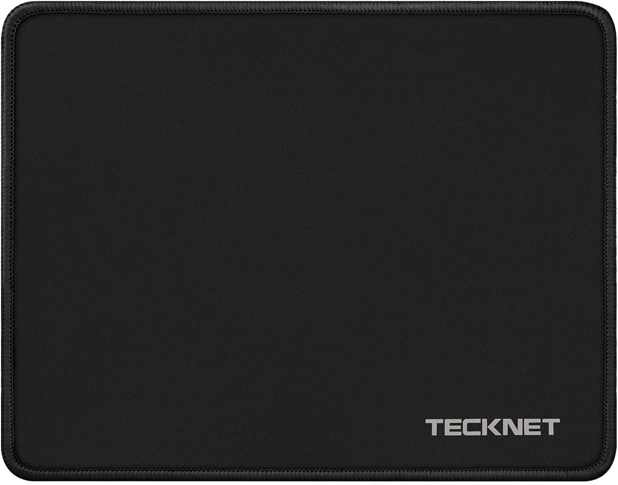 TECKNET Mouse Pad with Durable Anti-fray Stitching, Black Small Mousepad | Anti-slip Rubber Base, Ultra-smooth Surface, Waterproof Material, Gaming Mouse Mat for Laptop for Laser and Optical Mice