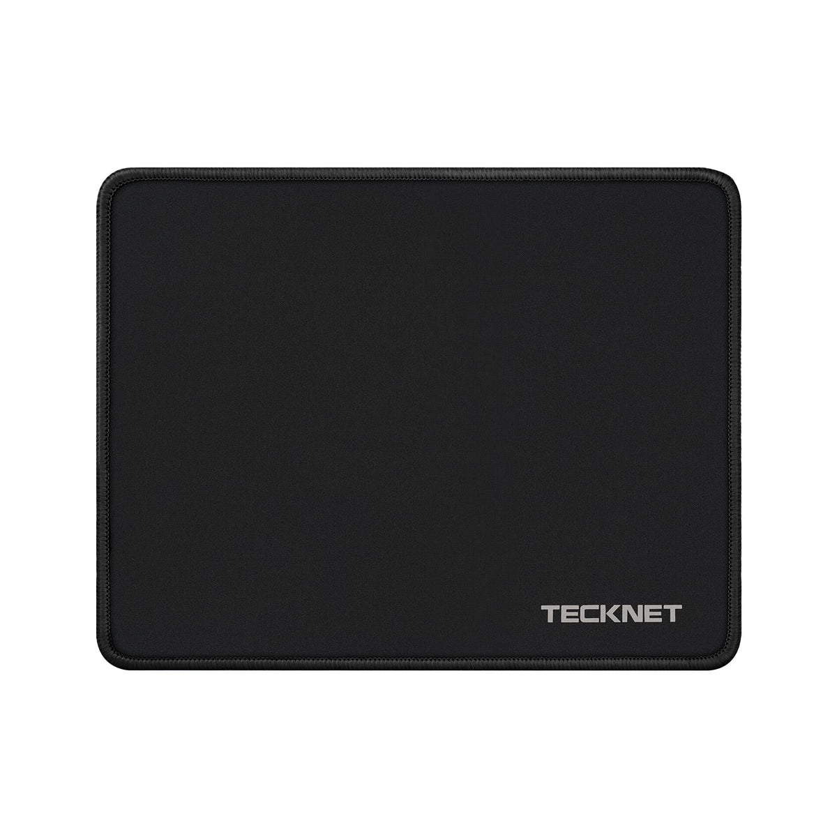 TECKNET Mouse Pad with Durable Anti-fray Stitching, Black Small Mousepad | Anti-slip Rubber Base, Ultra-smooth Surface, Waterproof Material, Gaming Mouse Mat for Laptop for Laser and Optical Mice