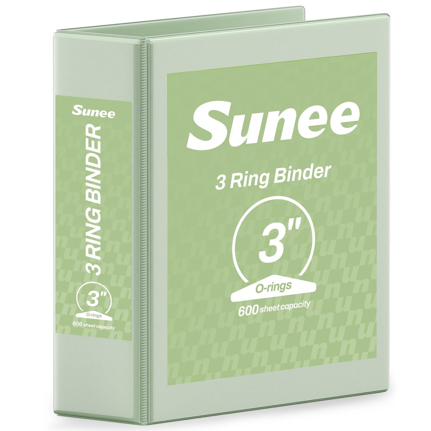 SUNEE 3 Ring Binder 1 Inch Pink 1 Pack, Holds 175 Sheets of Letter Paper, Clear View 1" Three Ring PVC-Free (Fit 8.5x11 Inches) for School or Office Supplies