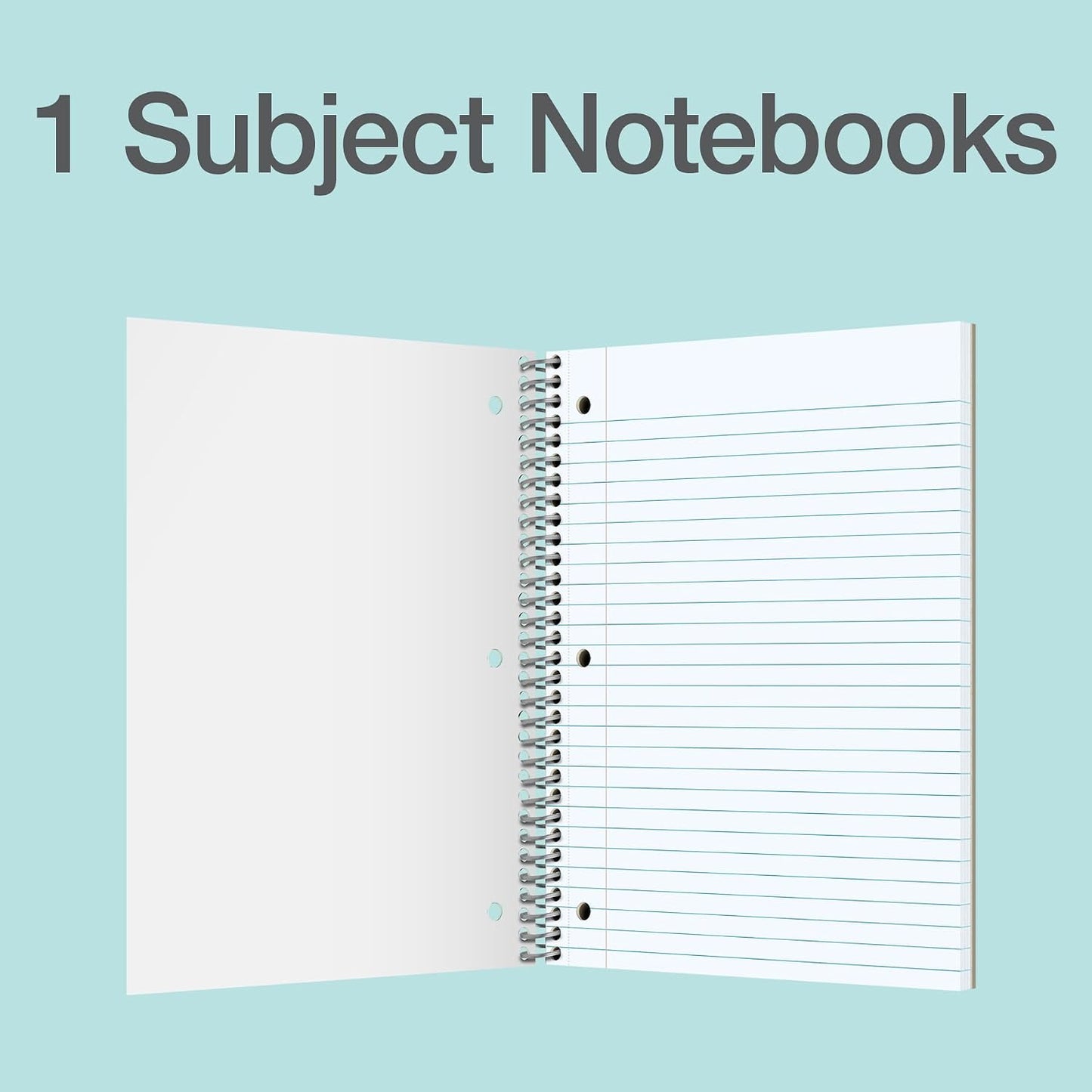 Oxford Spiral Notebooks, 5 Pack, College Ruled, 70 Sheets, Earthtone Covers | 3 hole punched to fit any binder. Perforated sheets tear out easily. Color coded covers. One notebook per subject.