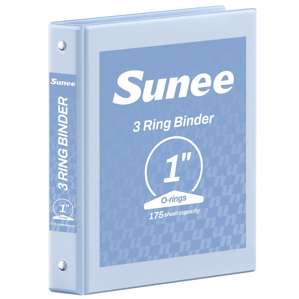 SUNEE 3 Ring Binder 1 Inch Pink 1 Pack, Holds 175 Sheets of Letter Paper, Clear View 1" Three Ring PVC-Free (Fit 8.5x11 Inches) for School or Office Supplies