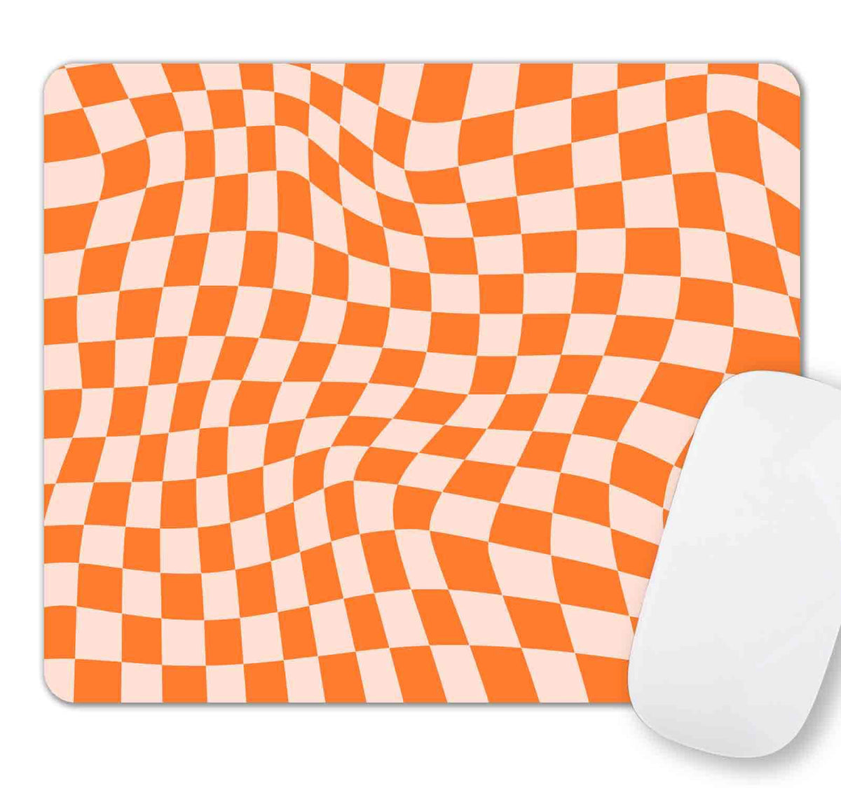 Cute Colorful Checkered Mouse Pad, Retro Purple Pink Blue Green Mousepad, Square Aesthetic Mice Pad Perfect Design for Gaming, Computer,Laptop, Office Work, Non-Slip Rubber Mouse Mat, 9.5x7.9 inch