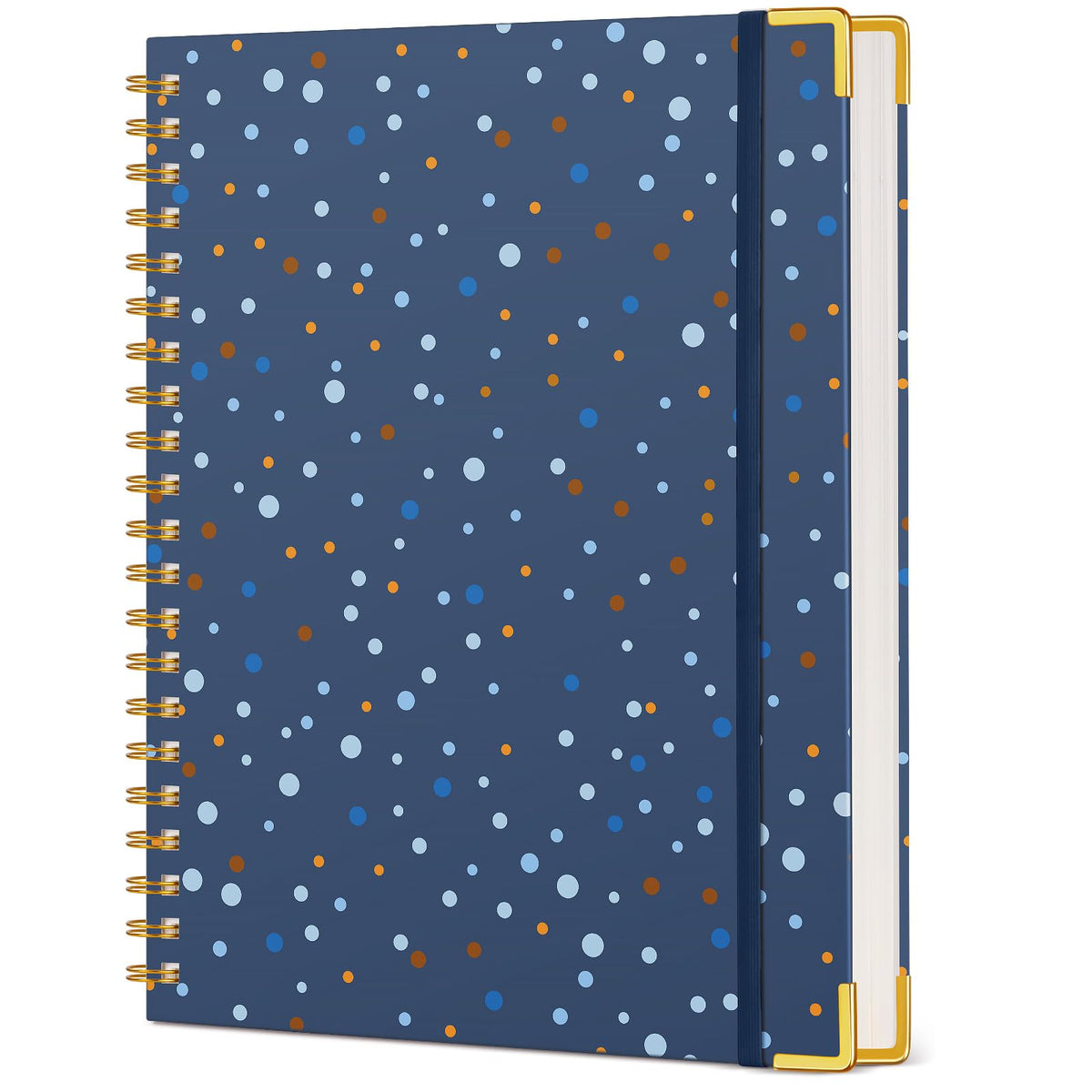 Hardcover Spiral Notebook Journal 8.5” x 11”, A4 Large Leather Notebooks for Women Men, Lined College Ruled Notebook, 50 Sheets/100 Pages, Spiral Bound Journals for Work School Note Taking, Green