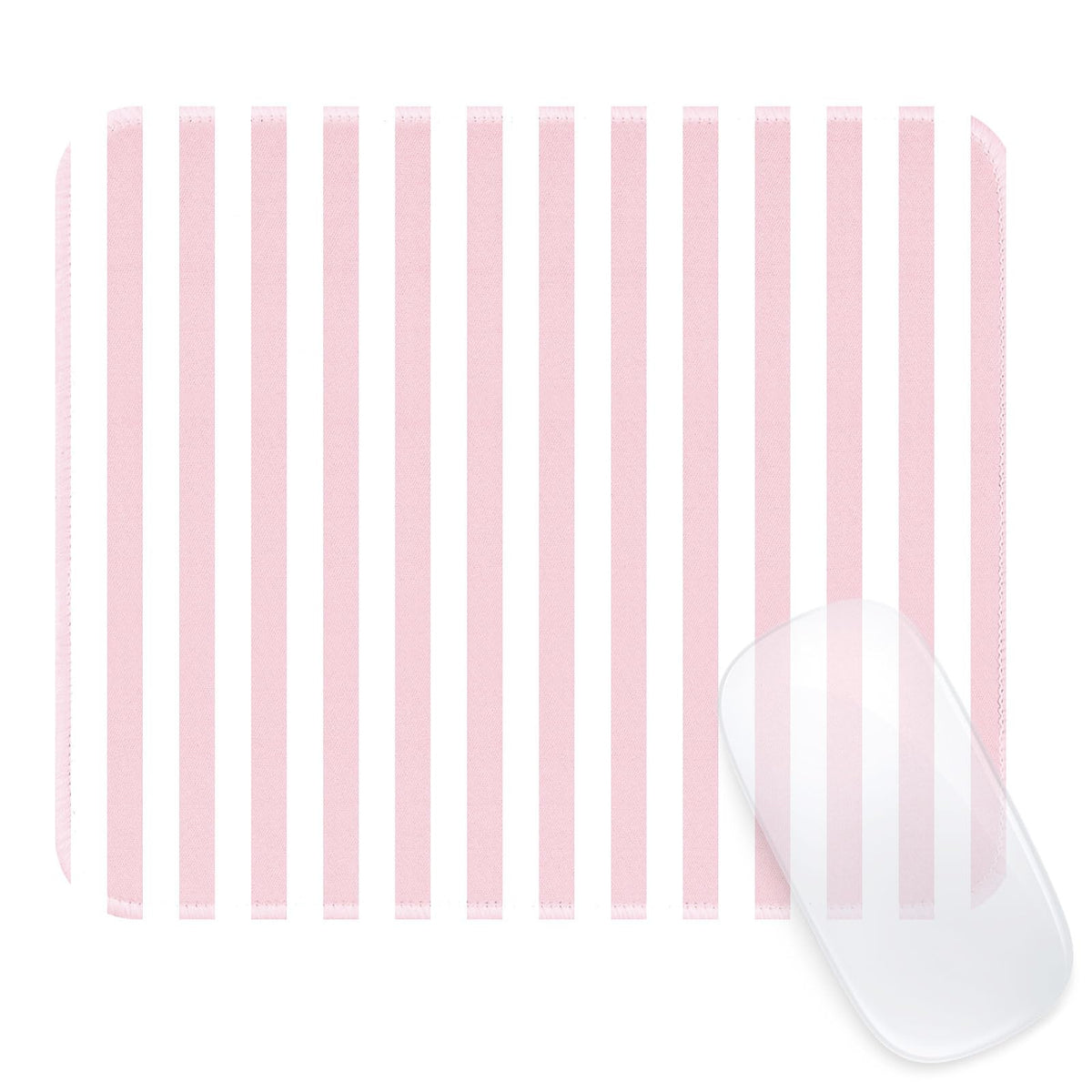 Cute Blue Stripes Mouse Pad, Waterproof Aesthetics Mouse Pads Design, Non-Slip Rubber Base Computer Simple Funny Mousepad,Small Mouse Mat Desk Accessories,Light Blue