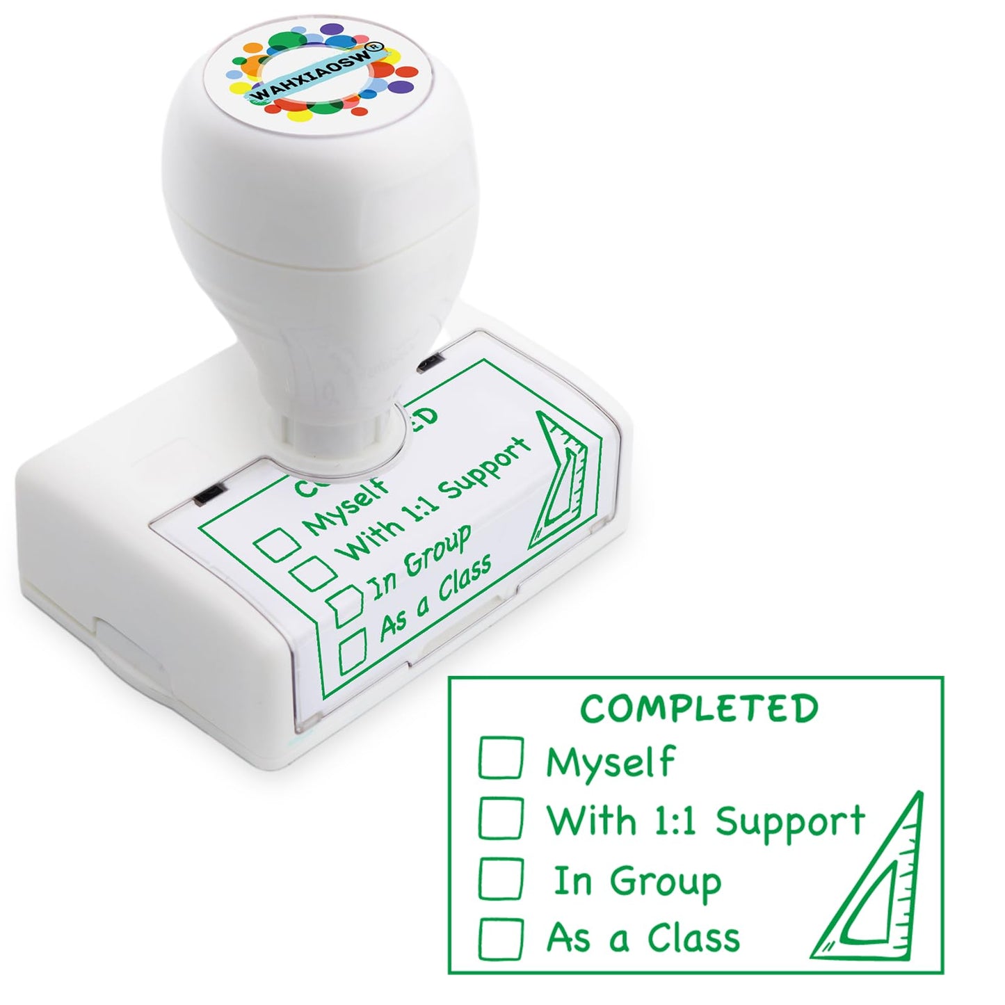Happy Teaching Checkbox Grading Stamps - Teacher Gifts, Easy Grading, Improved Efficiency (Red+Purple)