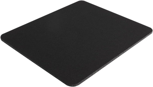 Belkin Rubber Fabric Mouse Pad, 8 x 9 in, Black | Non-slip rubber base, smooth fabric surface, desk accessory for office, home, and gaming setups
