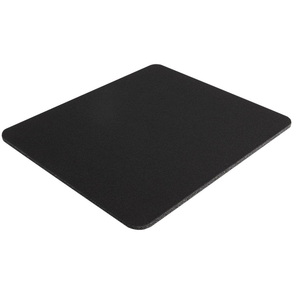 Belkin Rubber Fabric Mouse Pad, 8 x 9 in, Black | Non-slip rubber base, smooth fabric surface, desk accessory for office, home, and gaming setups
