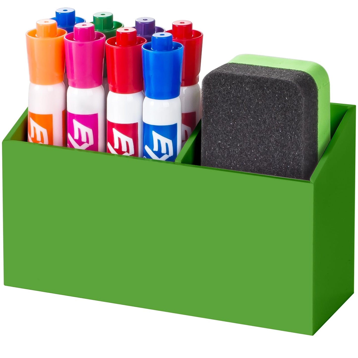 BEYGORM Magnetic Dry Erase Marker Holder for Whiteboard & Refrigerator | Non-slip Acrylic Pen Holder for Classroom, Fridge Magnet, Locker Organizer Accessories, Teacher & School Supplies(Clear)