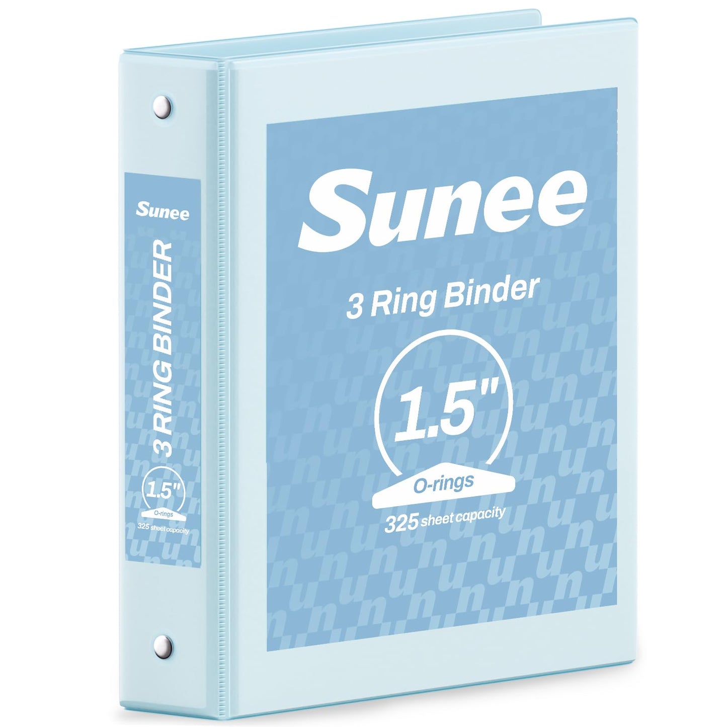 SUNEE 3 Ring Binder 1 Inch Pink 1 Pack, Holds 175 Sheets of Letter Paper, Clear View 1" Three Ring PVC-Free (Fit 8.5x11 Inches) for School or Office Supplies