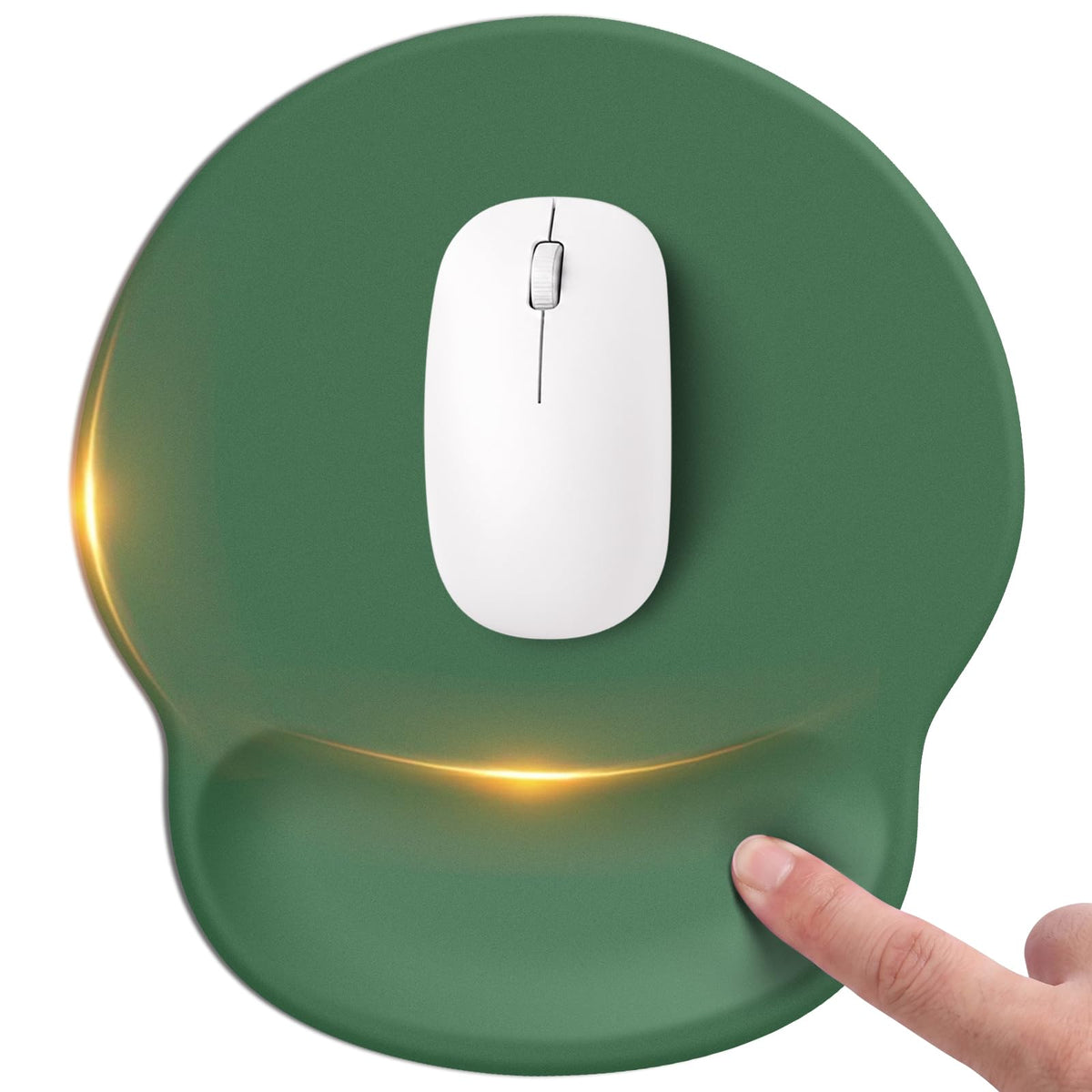 Pink Mouse pad with Wrist Rest,Relieving Pain Memory Foam Computer pad, Ergonomic Desktop Mouse, Silicone Material Mouse pad, with Non-Slip PU Base (Pink)