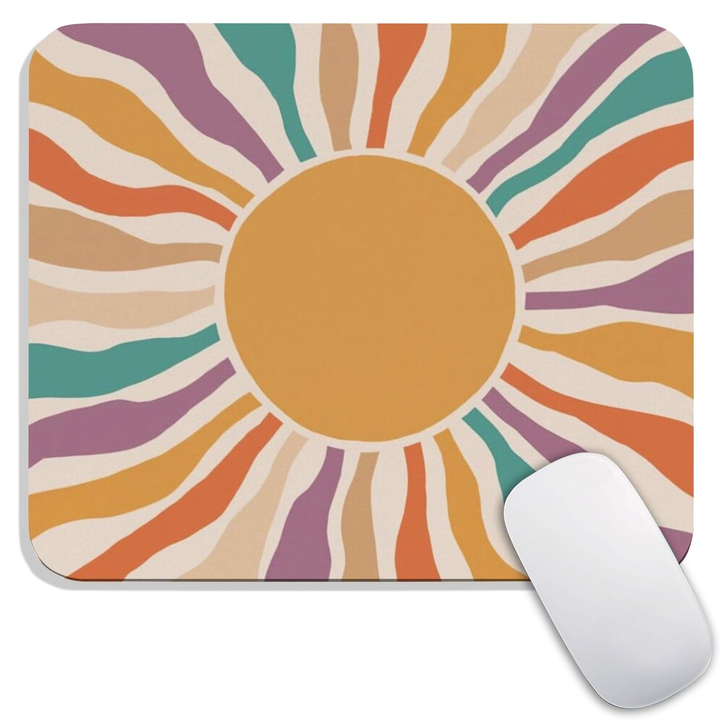 Square Mouse Pad Beautiful Flowers Plants, Personalized Premium-Textured Custom Mouse Mat Design, Washable Mousepad Cloth, Non-Slip Rubber Base Computer Mouse Pads for Wireless Mouse