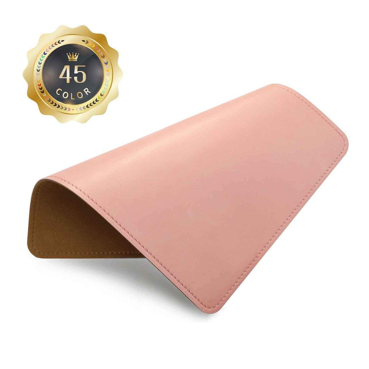 Mouse Pad, PU Mouse Pad，Leather Mouse Pad with Stitched Edge Micro-Fiber Base with Non-Slip Waterproof，Mouse Pad for Computers，Laptop, 8x11Inch (Caramel Brown)