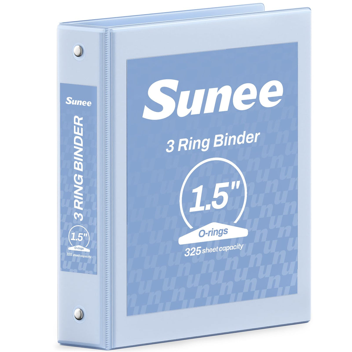 SUNEE 3 Ring Binder 1 Inch Pink 1 Pack, Holds 175 Sheets of Letter Paper, Clear View 1" Three Ring PVC-Free (Fit 8.5x11 Inches) for School or Office Supplies
