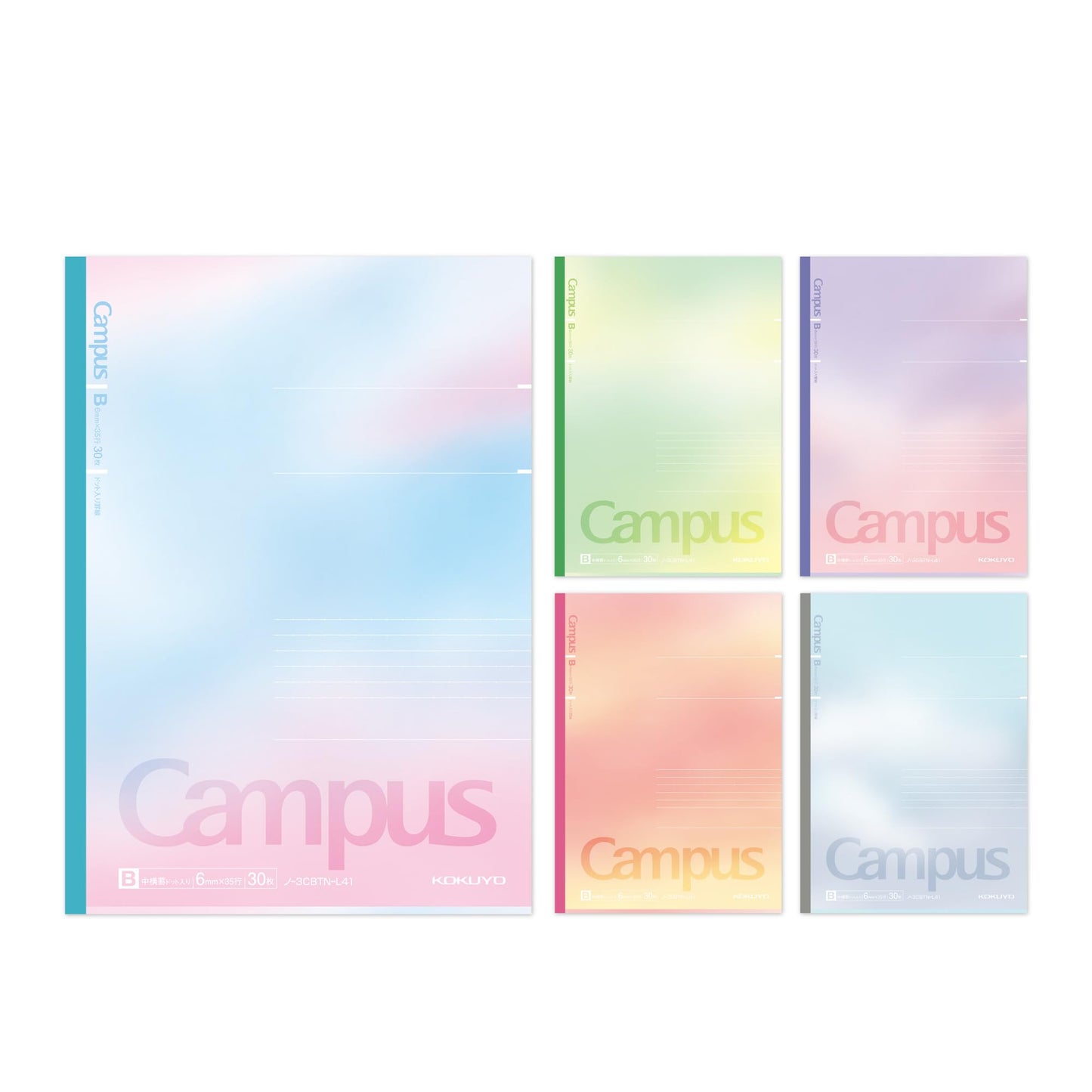 KOKUYO Composition Notebooks, 5 Pack Campus Semi-B5 Comp Book with Dot A 7mm Ruled, 30 Sheets, School Lined Notebook Spy x Family Limited Edition, Journal Notebook for Women Work Study Note Taking