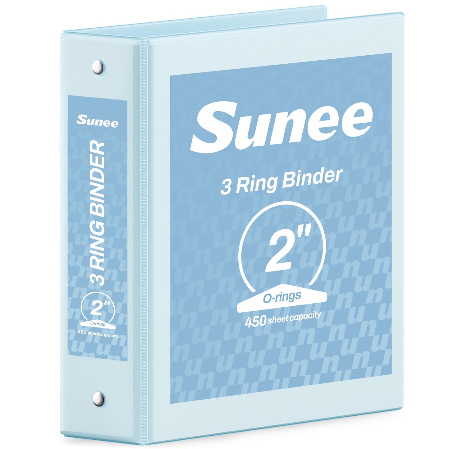 SUNEE 3 Ring Binder 1 Inch Pink 1 Pack, Holds 175 Sheets of Letter Paper, Clear View 1" Three Ring PVC-Free (Fit 8.5x11 Inches) for School or Office Supplies