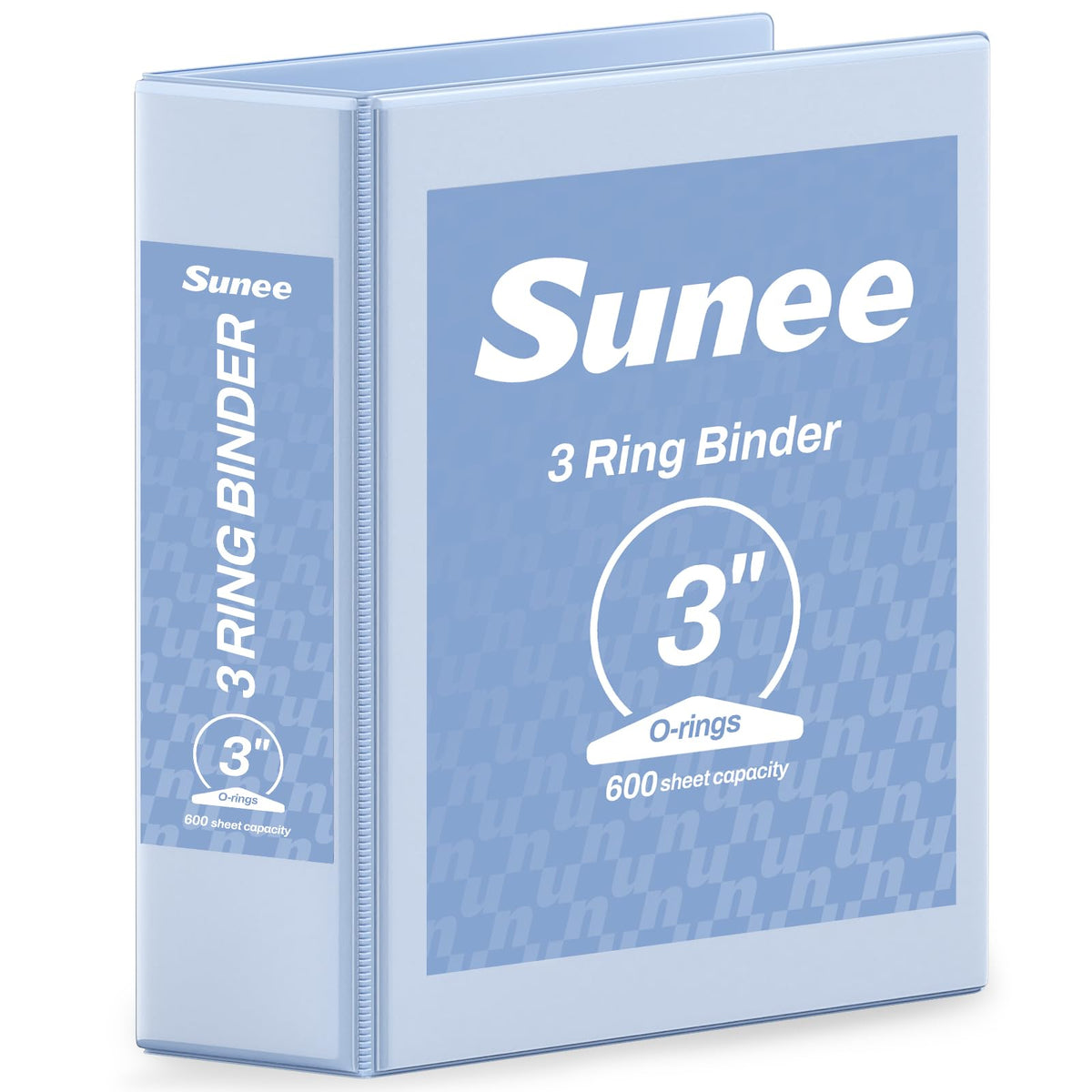 SUNEE 3 Ring Binder 1 Inch Pink 1 Pack, Holds 175 Sheets of Letter Paper, Clear View 1" Three Ring PVC-Free (Fit 8.5x11 Inches) for School or Office Supplies
