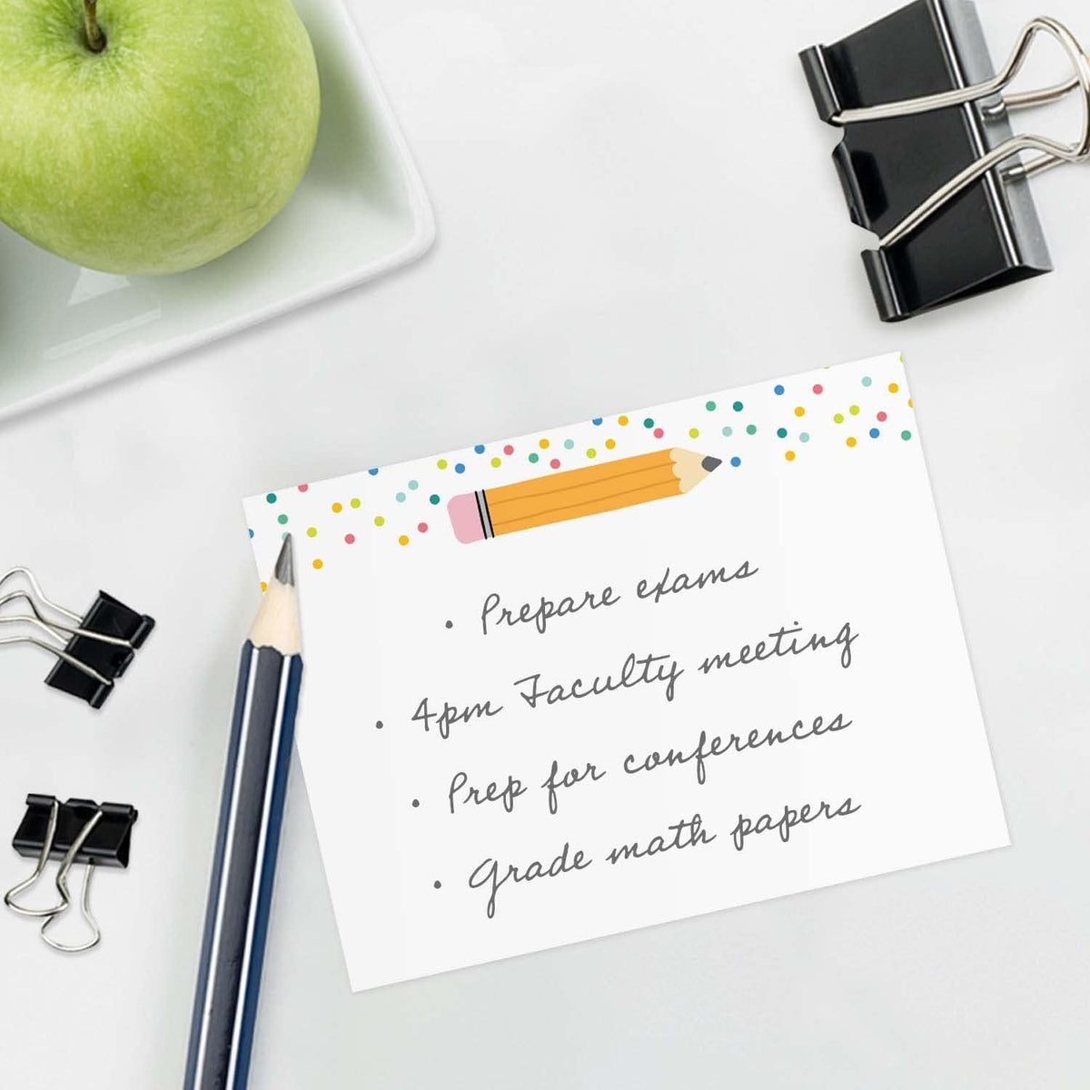 Cute Teacher Icons Sticky Note Pads / 4" x 3" Repositionable Classroom Sticky Notes / 50 Sheets Per Pad/Set of 6 Designs/Made in USA