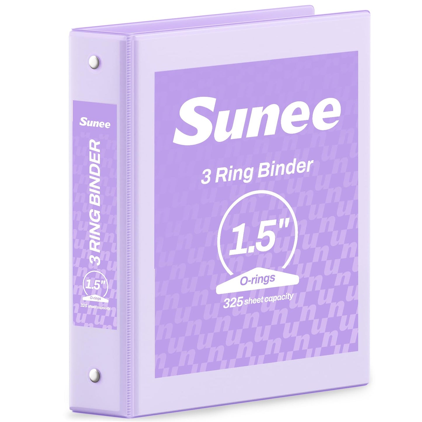 SUNEE 3 Ring Binder 1 Inch Pink 1 Pack, Holds 175 Sheets of Letter Paper, Clear View 1" Three Ring PVC-Free (Fit 8.5x11 Inches) for School or Office Supplies
