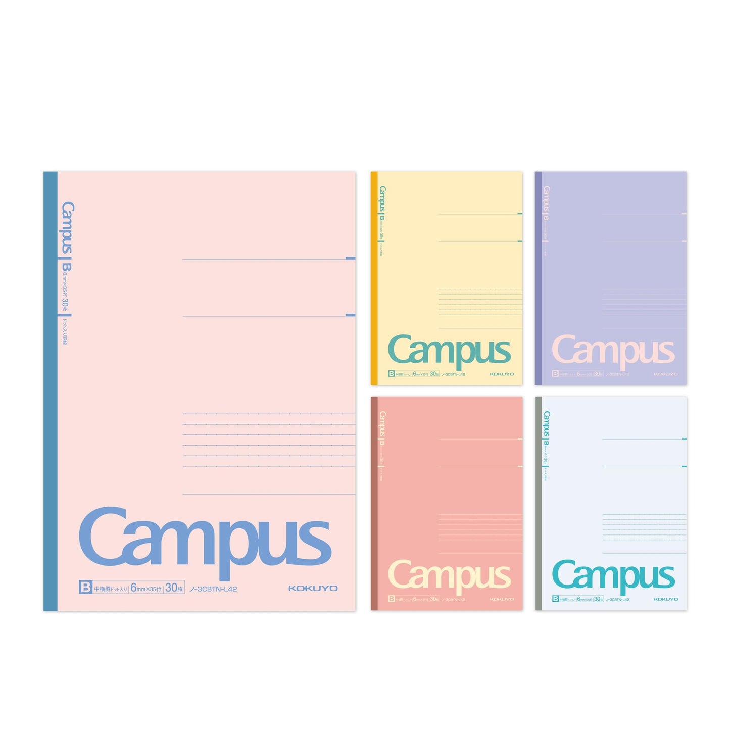 KOKUYO Composition Notebooks, 5 Pack Campus Semi-B5 Comp Book with Dot A 7mm Ruled, 30 Sheets, School Lined Notebook Spy x Family Limited Edition, Journal Notebook for Women Work Study Note Taking