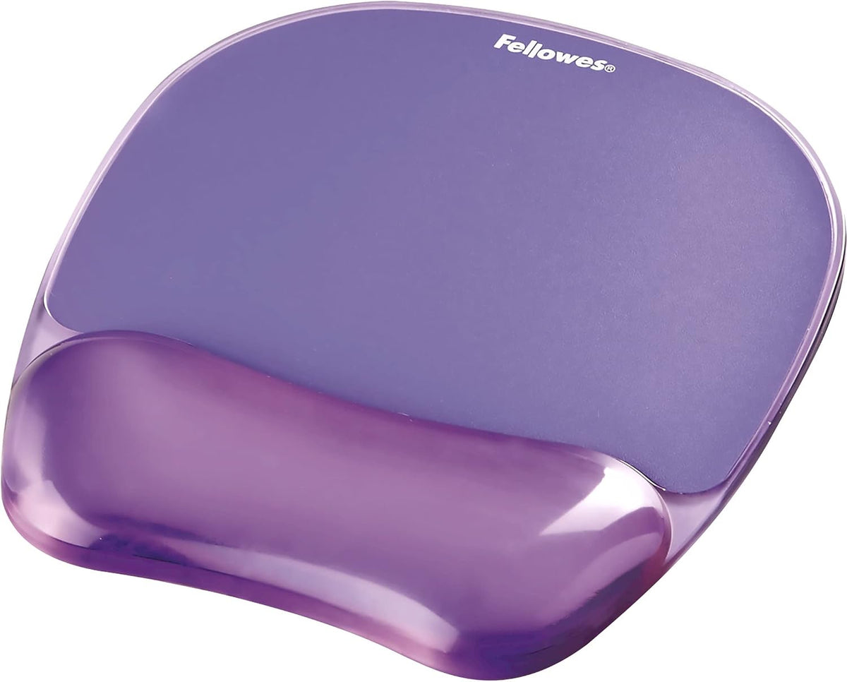 Fellowes Crystals Gel Mouse Pad with Wrist Rest - Purple (91441)