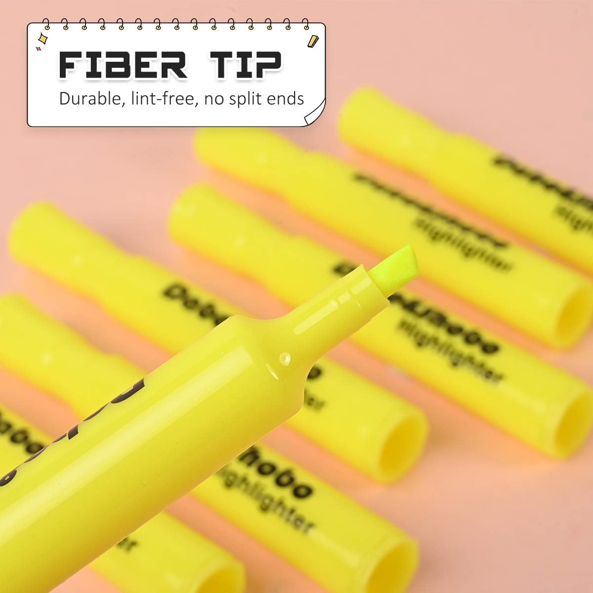 Dabo&Shobo Yellow highlighter, 24 Pack -bright color, chisel tip, for Adults Highlighting in the Home School Office, Tank Style