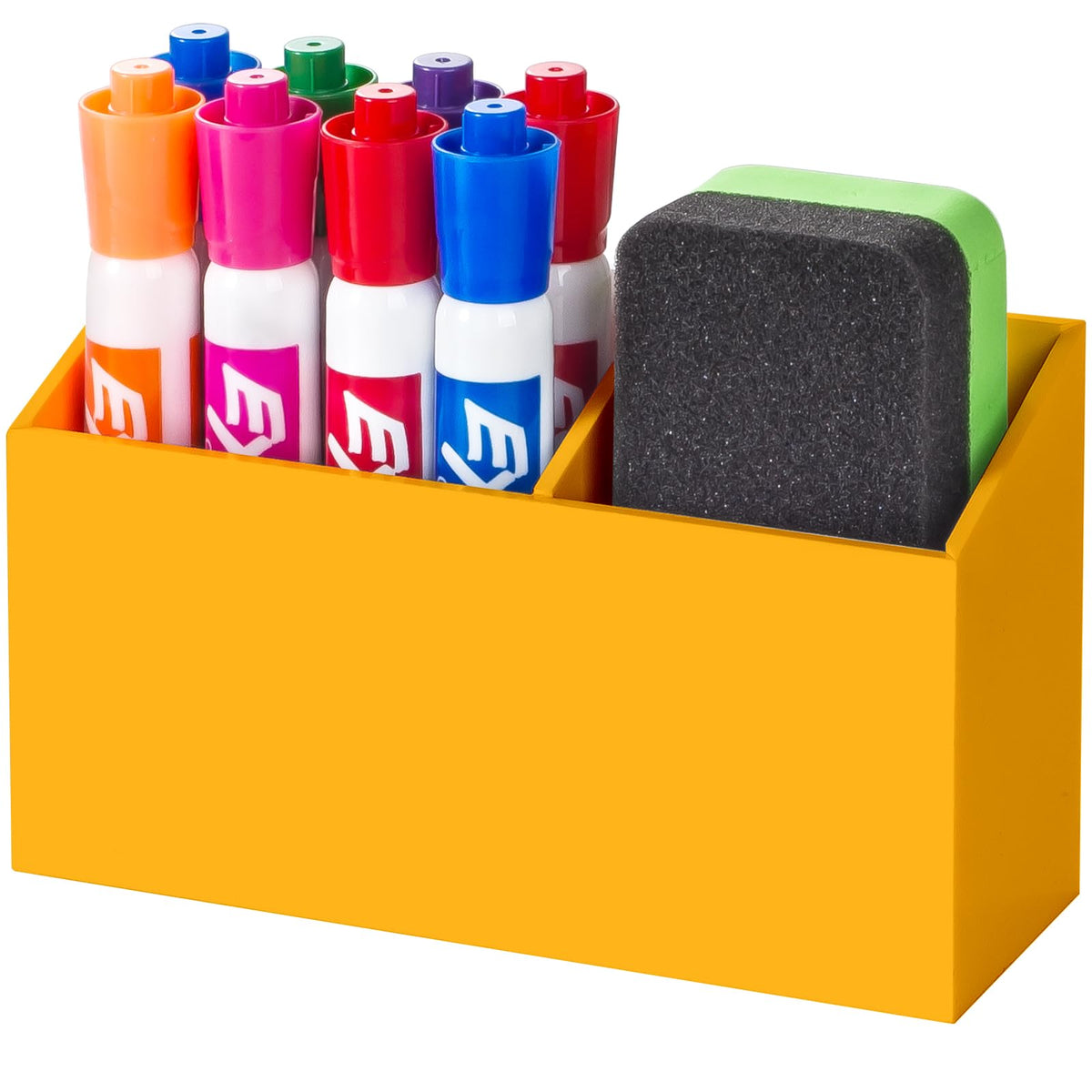 BEYGORM Magnetic Dry Erase Marker Holder for Whiteboard & Refrigerator | Non-slip Acrylic Pen Holder for Classroom, Fridge Magnet, Locker Organizer Accessories, Teacher & School Supplies(Clear)