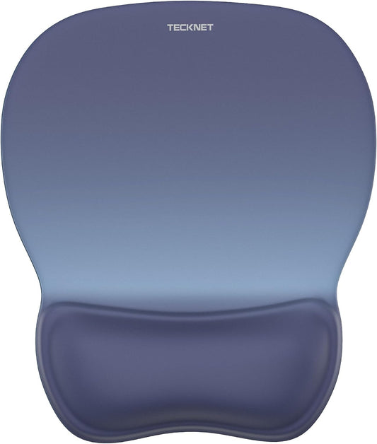 TECKNET Gel Ergonomic Mouse Pad with Wrist Rest, Non-Slip PU Base, Gradient | Comfortable Gel Cushion, Pain Relief, Smooth and Waterproof Surface, Mouse Pad with Wrist Rest for Office, Gaming and Study