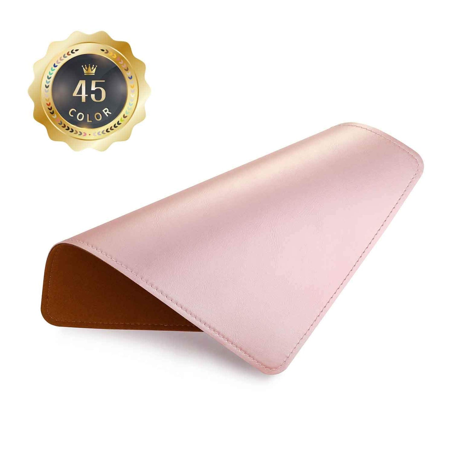 Mouse Pad, PU Mouse Pad，Leather Mouse Pad with Stitched Edge Micro-Fiber Base with Non-Slip Waterproof，Mouse Pad for Computers，Laptop, 8x11Inch (Caramel Brown)
