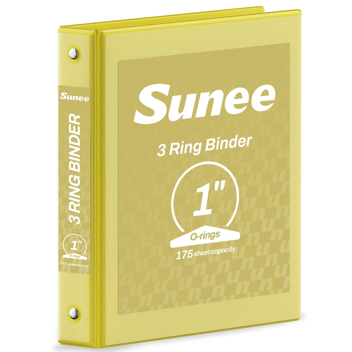 SUNEE 3 Ring Binder 1 Inch Pink 1 Pack, Holds 175 Sheets of Letter Paper, Clear View 1" Three Ring PVC-Free (Fit 8.5x11 Inches) for School or Office Supplies