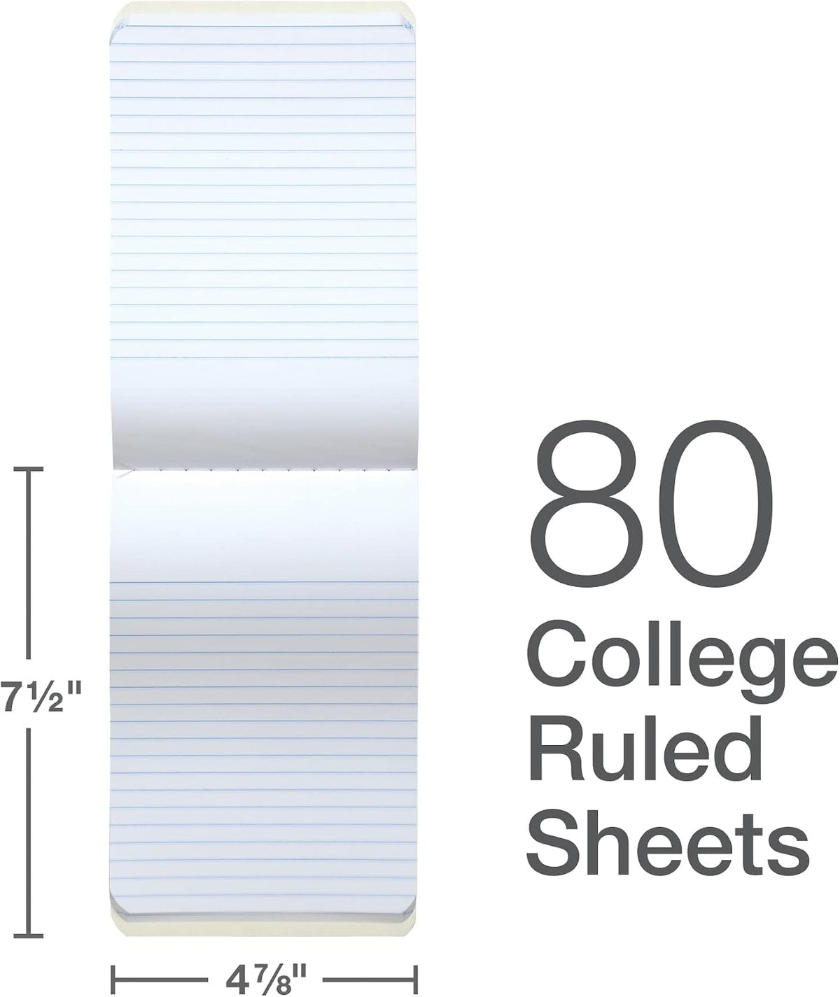 Oxford Jr. Composition Notebooks, Notebooks for School, School Supplies, Half Size, Kids Journal, 7-1/2 x 4-7/8 Inches, College Ruled Paper, 80 Sheets, Primary Marble Covers, 6 Pack (63774)