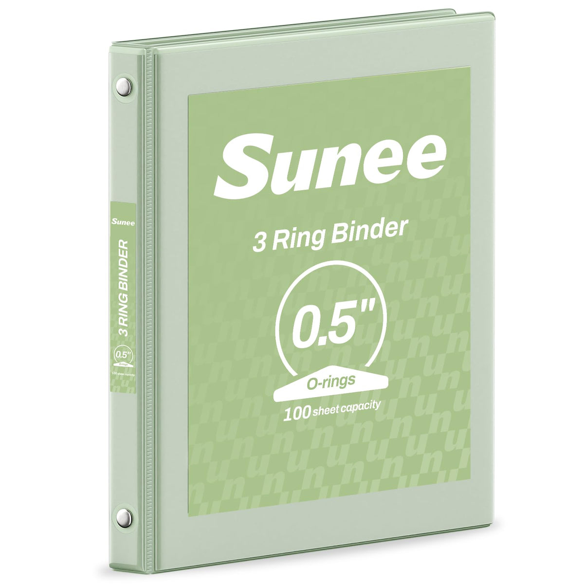 SUNEE 3 Ring Binder 1 Inch Pink 1 Pack, Holds 175 Sheets of Letter Paper, Clear View 1" Three Ring PVC-Free (Fit 8.5x11 Inches) for School or Office Supplies