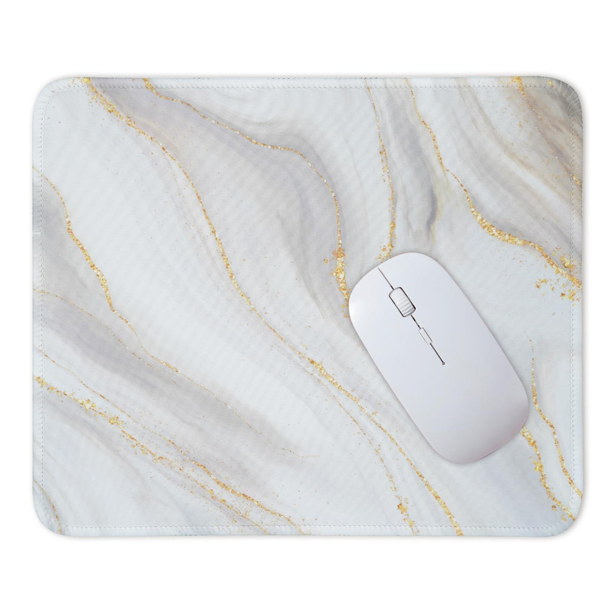 Mouse Pad for Desk with Stitched Edge, Premium Cute Washable Mouse Pads. Computer Mousepad with Non-Slip Rubber Base, Mousepads for Laptop, 9.25x7.75x0.12 inch (Pink Stripes)