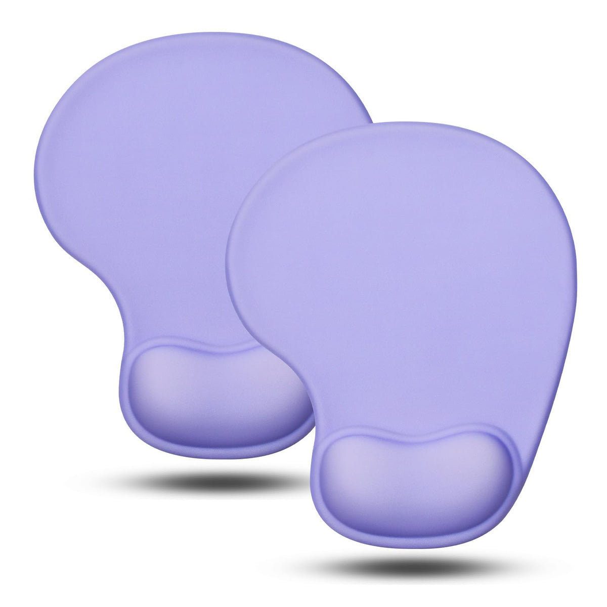 JIKIOU Ergonomic Mouse Pad with Gel Wrist Rest 2 Pack, Portable Small Black | Upgraded-Prevent Gel Leakage, Ergonomic Design for Pain Relief, Cooling Gel filled, Smooth Lycra Surface, Non-Slip PU Base