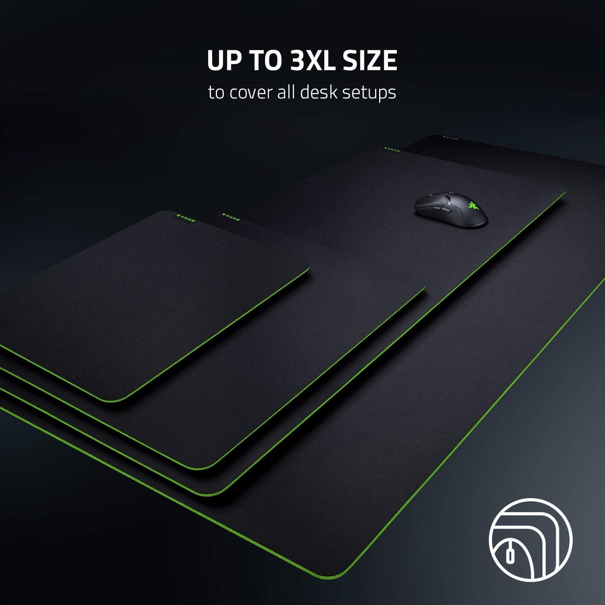 Razer Gigantus V2 Cloth Gaming Mouse Pad (XXL), Thick, Non-Slip Base, Black | High-Density Foam