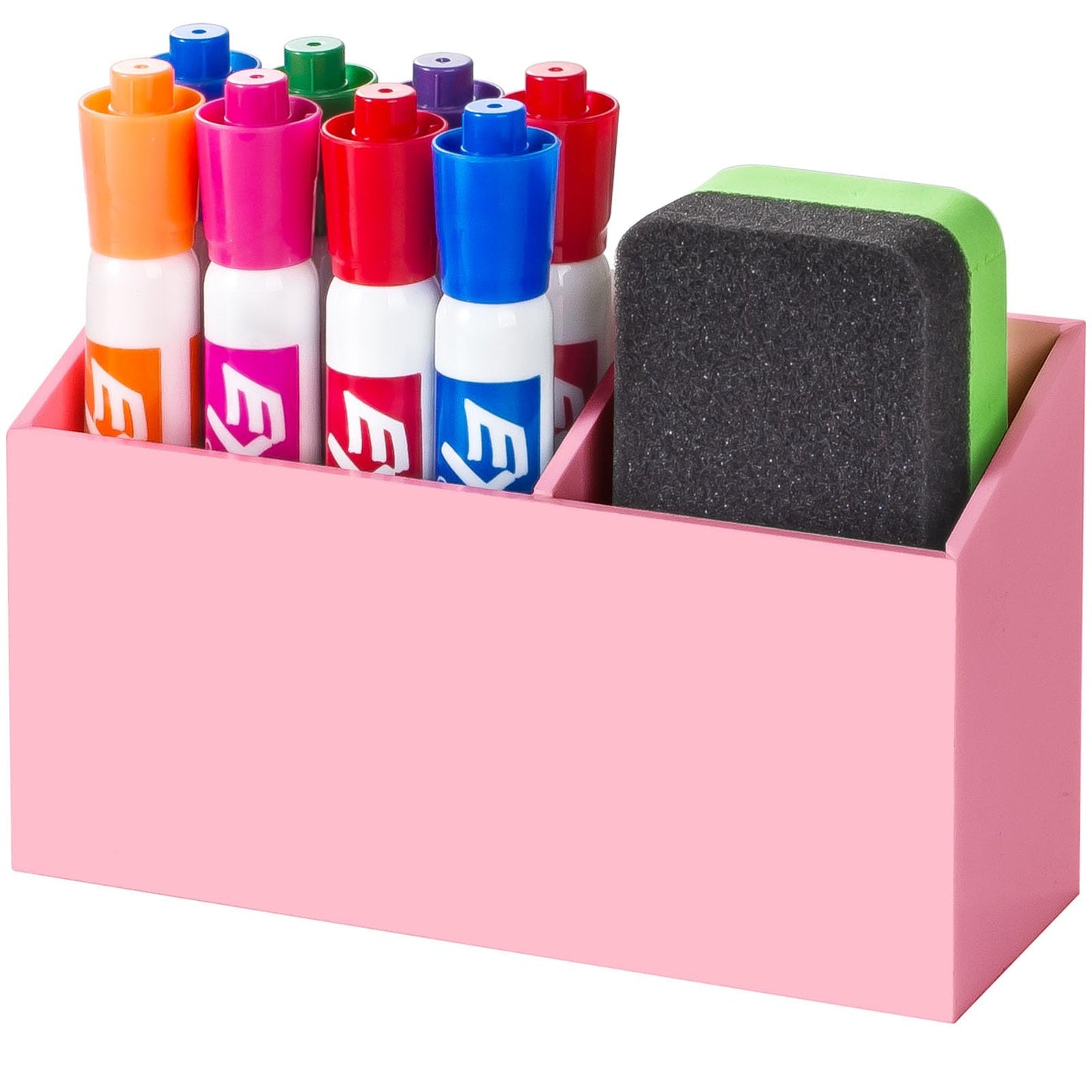 BEYGORM Magnetic Dry Erase Marker Holder for Whiteboard & Refrigerator | Non-slip Acrylic Pen Holder for Classroom, Fridge Magnet, Locker Organizer Accessories, Teacher & School Supplies(Clear)