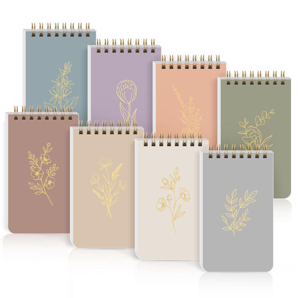 SKYDUE Small Notebooks, Cute 3x5 Pocket Notepads, Mini Spiral Notebook with Lined Pages Nursing School Essentials, School Office Supplies Set Of 8