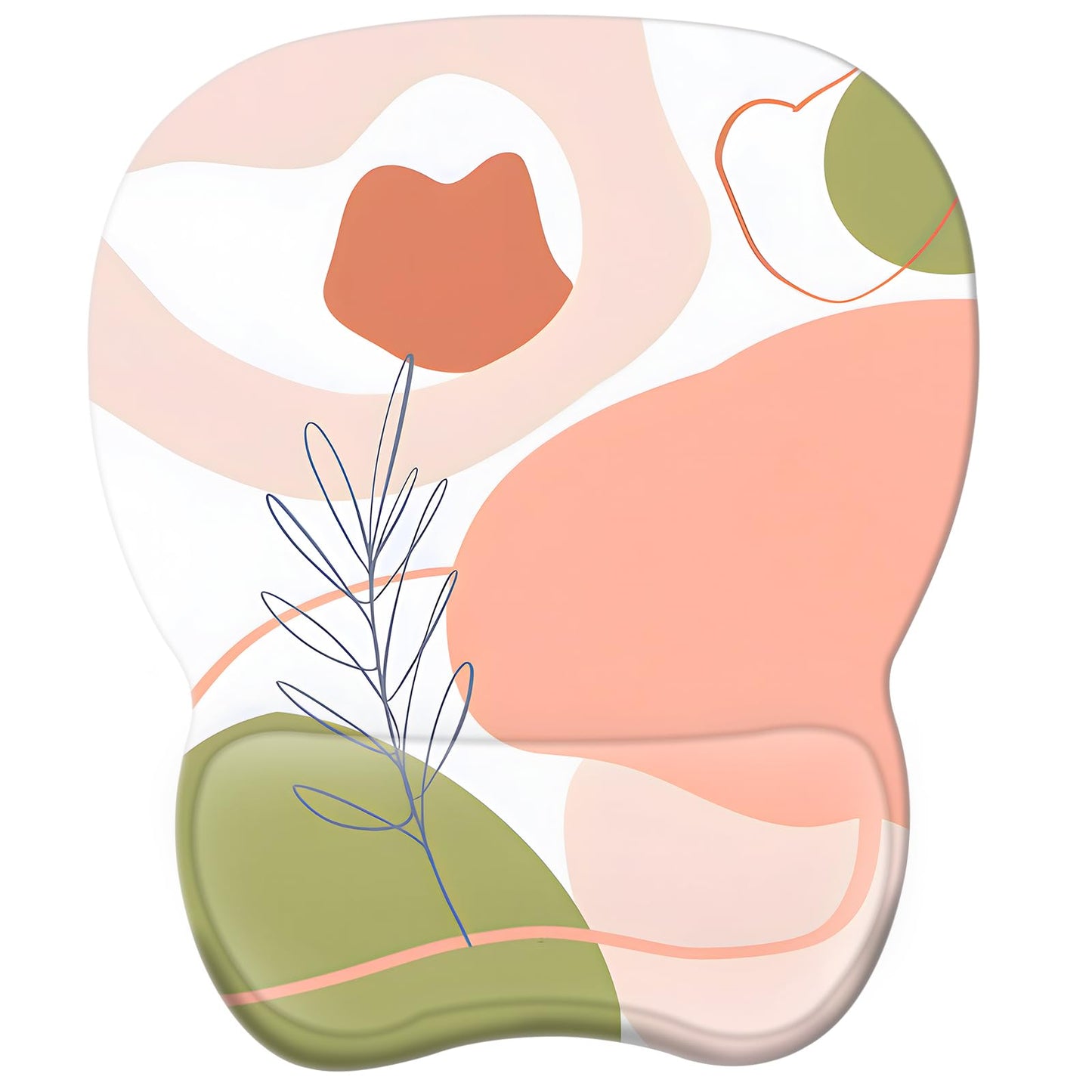 EooCoo Ergonomic Mouse Pad with Wrist Rest, Memory Foam Support Mousepad | Non-Slip Base for Computer, Cafe, Home & Office, 9.64 x 8.26 in Office Desk Accessories, Carpal Tunnel Relief