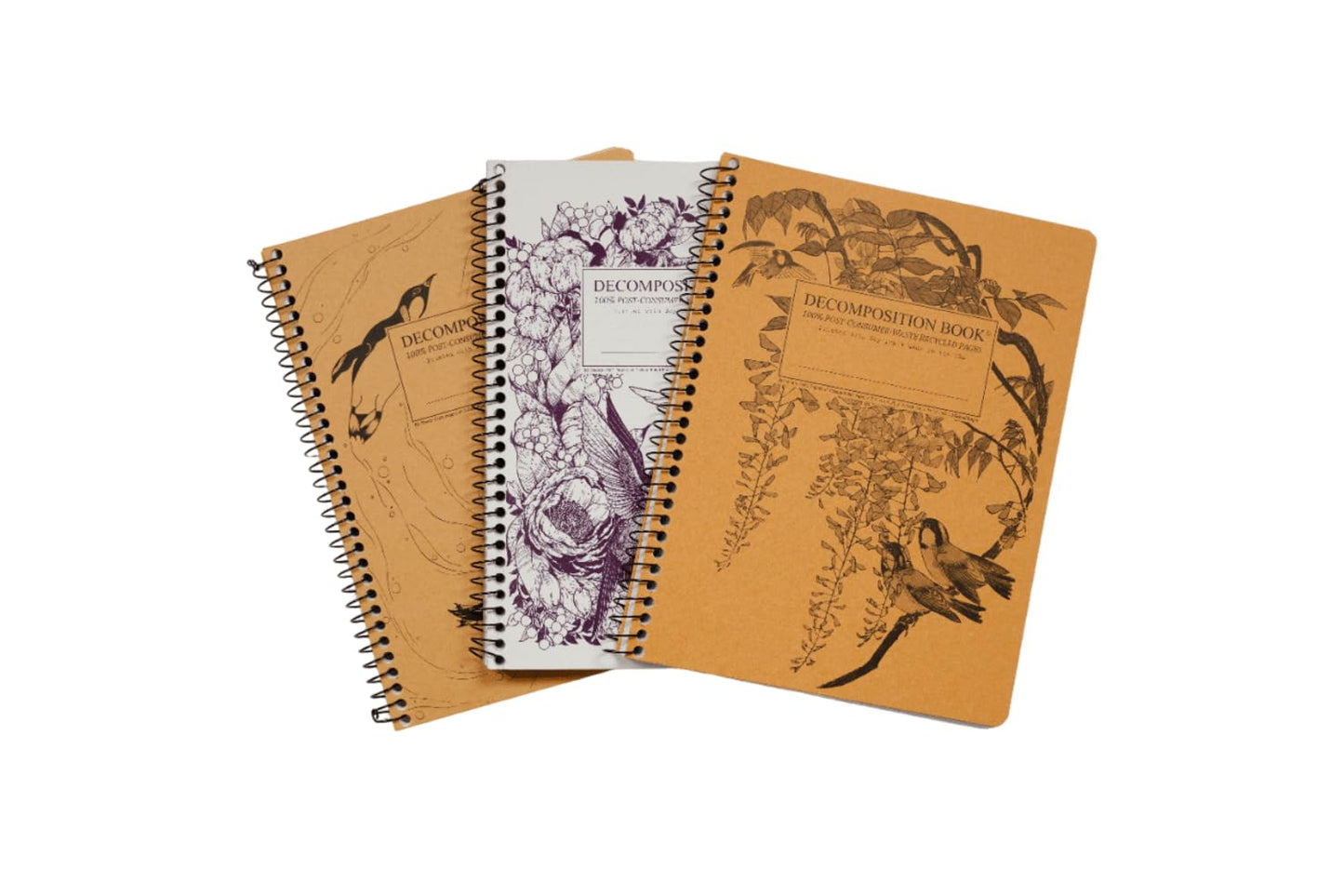 Decomposition Jellyfish College Ruled Spiral Notebook - 9.75 x 7.5 Journal with 160 Lined Pages - 100% Recycled Paper - Cute Notebooks for School Supplies, Home & Office - Made in USA