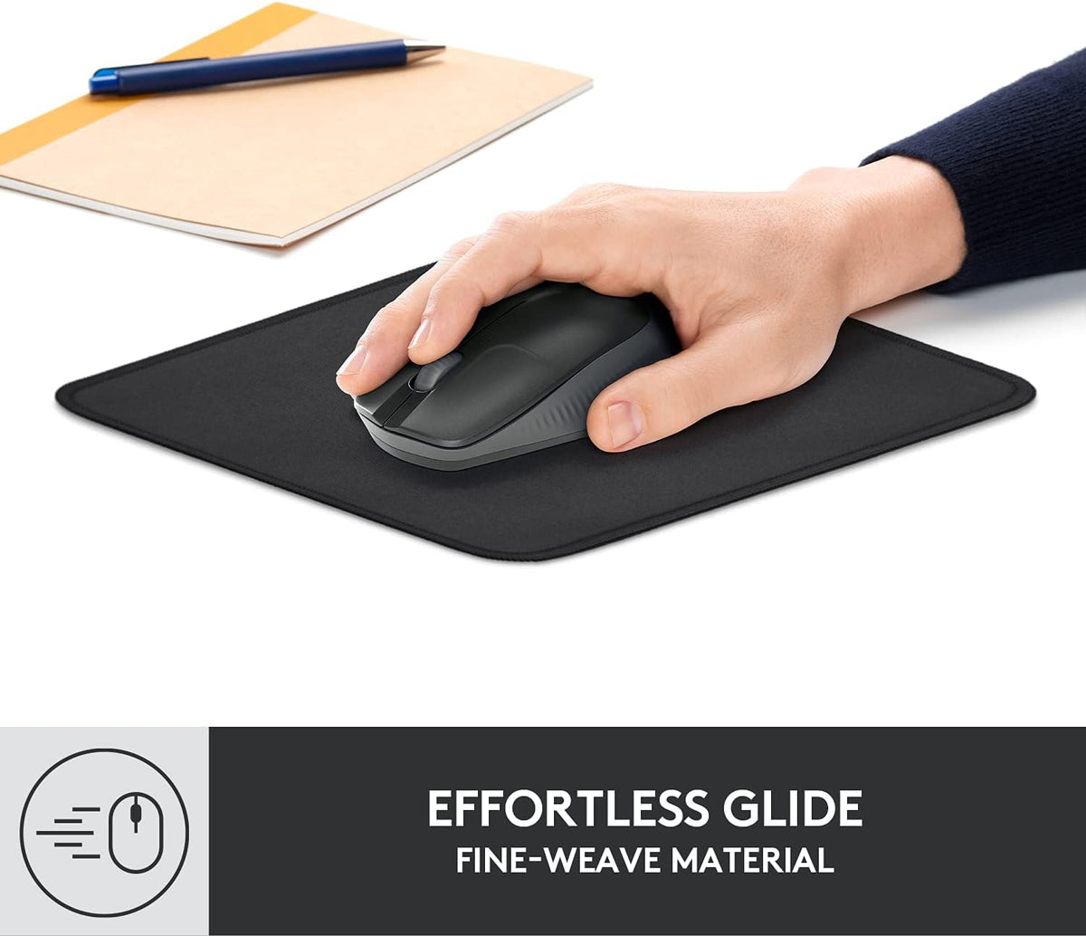Logitech Studio Series Computer Mouse Pad - Graphite | Anti-slip rubber base, easy gliding surface, durable materials, portable design, for computers