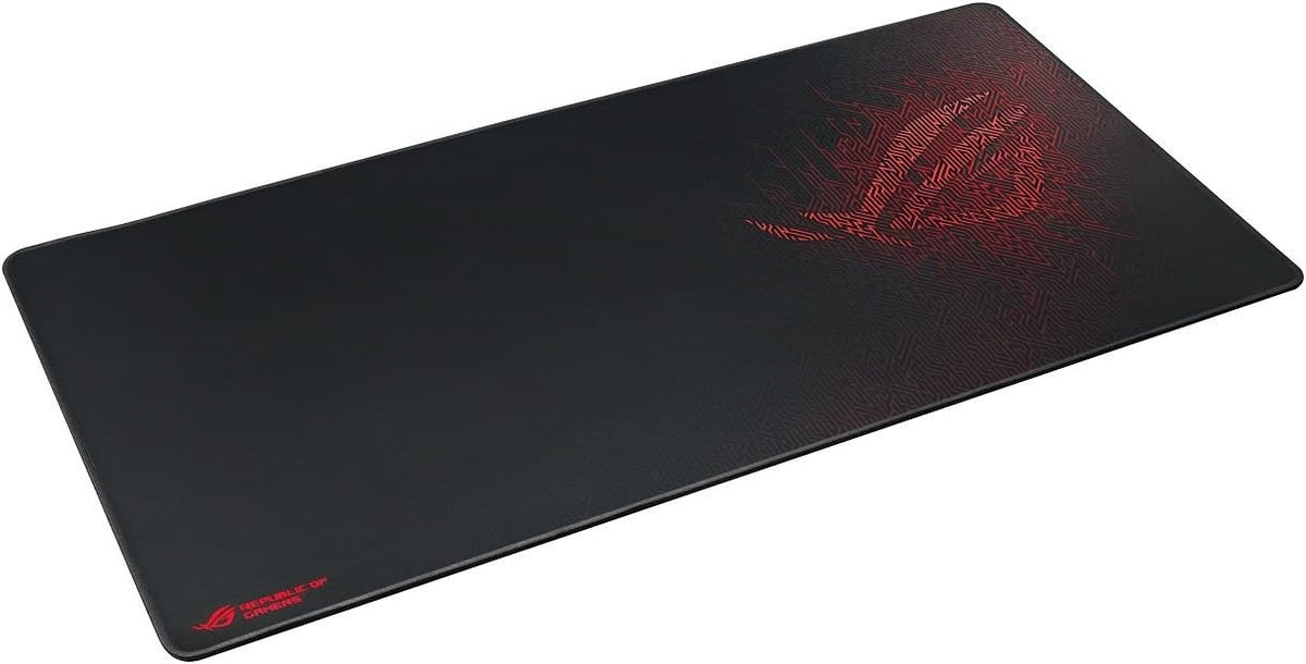 ASUS ROG Sheath Gaming Mouse Pad – 35.4” x 17.3", Extra-Large Surface, Pixel-Precise Tracking, Anti-Fray Stitched Edges, Non-Slip Base - Black/Red
