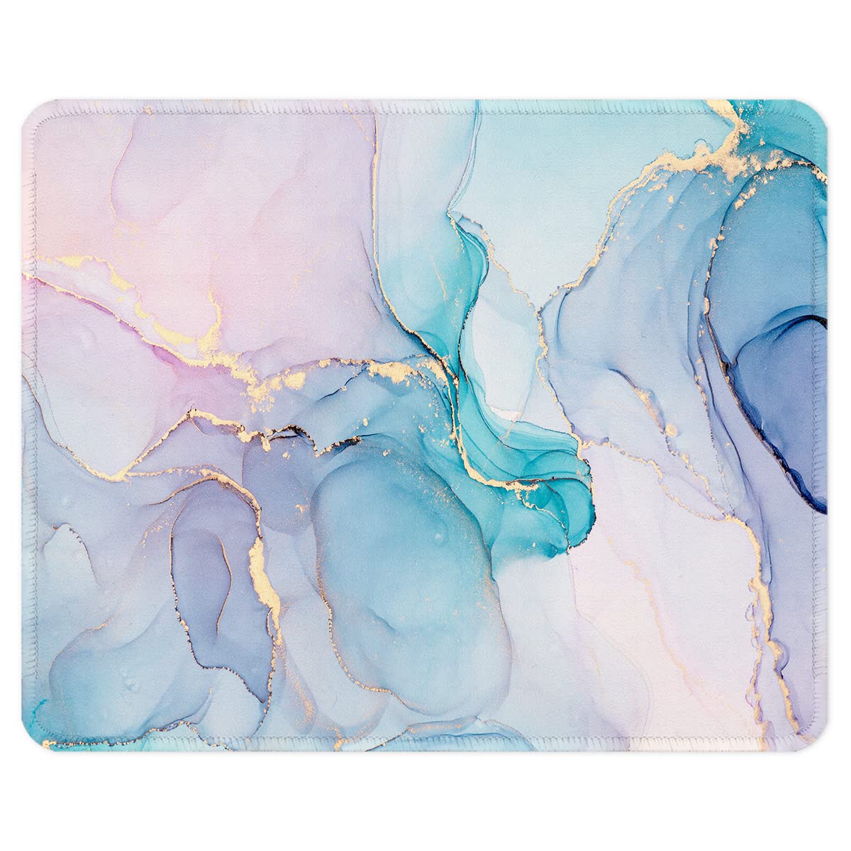 ITNRSIIET Mouse Pad with Stitched Edge Premium Textured Smooth Precise Operation Waterproof Washable Non-Slip Rubber Base Desktop Protection Mat, 10.2×8.3×0.12 inches, Palm Texture
