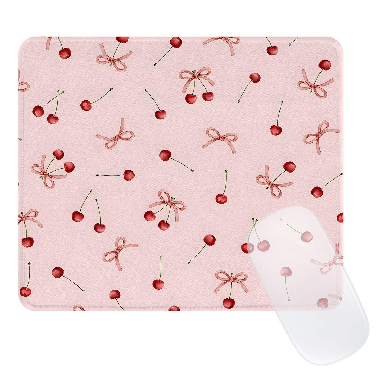 Cute Blue Stripes Mouse Pad, Waterproof Aesthetics Mouse Pads Design, Non-Slip Rubber Base Computer Simple Funny Mousepad,Small Mouse Mat Desk Accessories,Light Blue