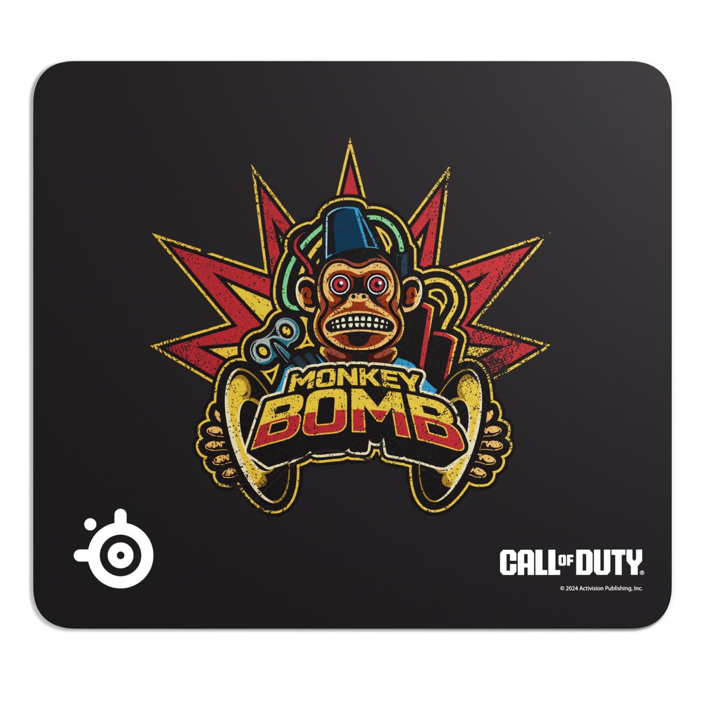 SteelSeries QcK Medium Gaming Mousepad — Black — Non-Slip Silicone Rubber Base — Peak Tracking and Stability — Optimized for Gaming Sensors — 320 mm x 270 mm — FPS, MOBAs, RTS, MMO